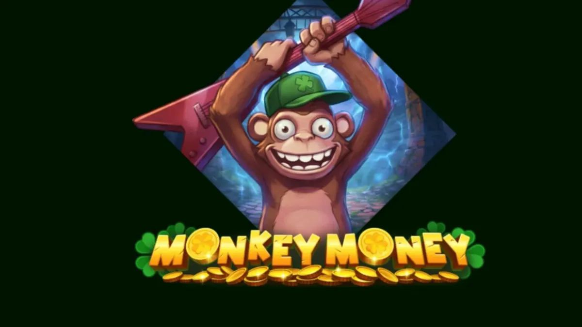Monkey Money slot game interface featuring a brave monkey in a dungeon setting.